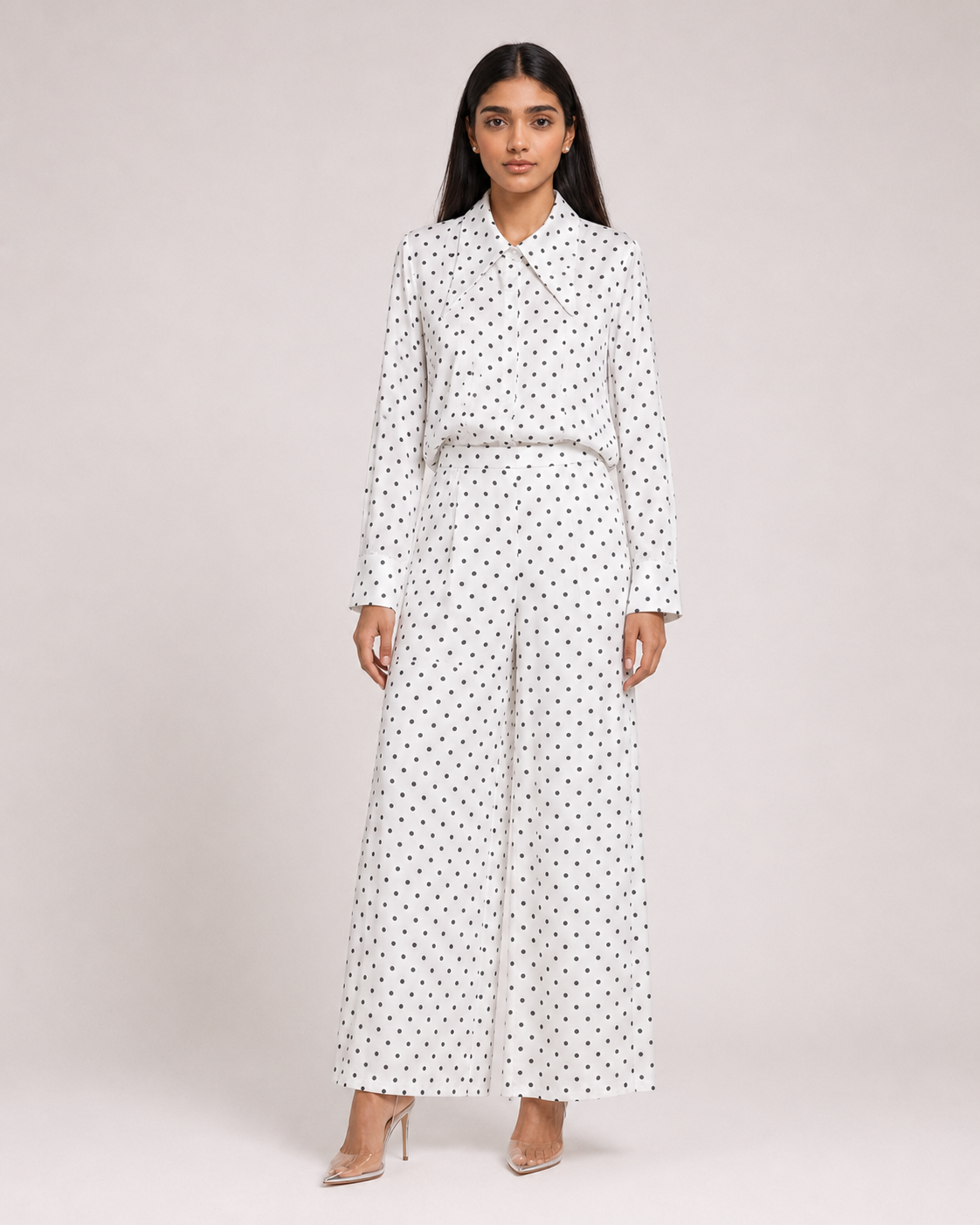 Dot Cascade Set with polka dot detail