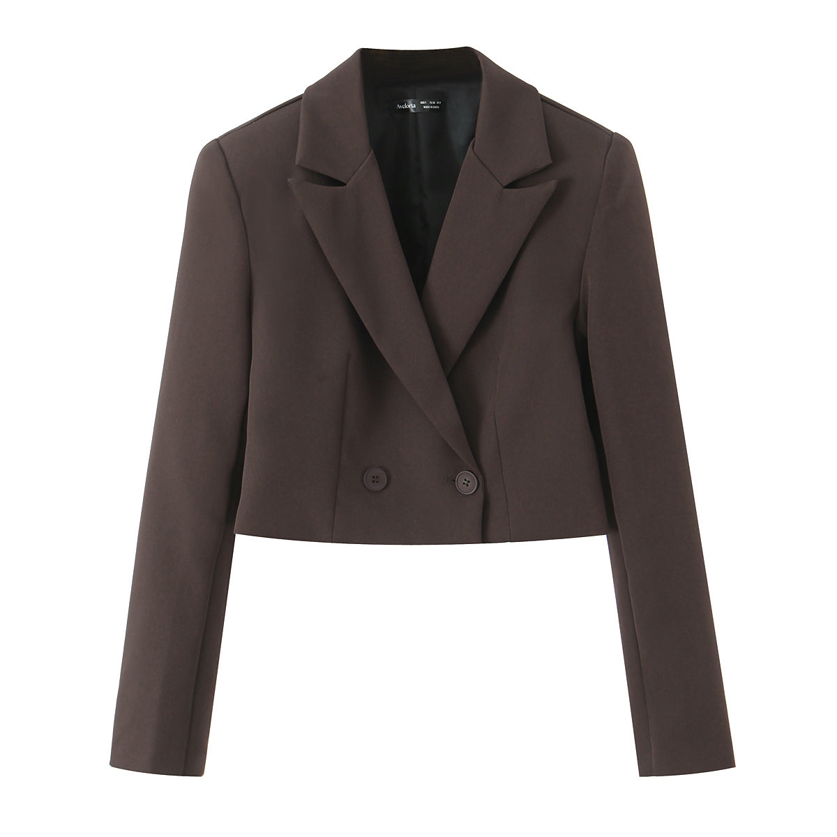 The Espresso Cropped Blazer in Brown