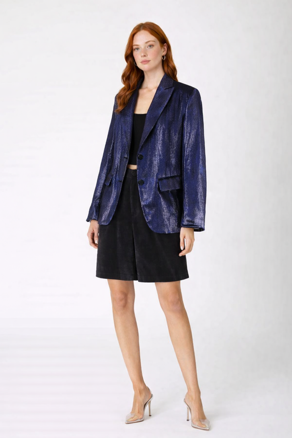 Early Spring Women Clothing Fashionable Elegant Velvet All Match Blazer