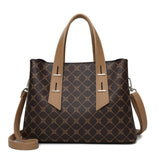 Contrast Handle Tote with structured detail