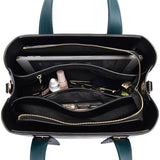 Contrast Handle Tote with structured detail